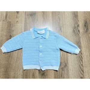Rashti & Rashti Sweater, Infant Boys Size 8-10 , Blue White, Button Up, Cardigan